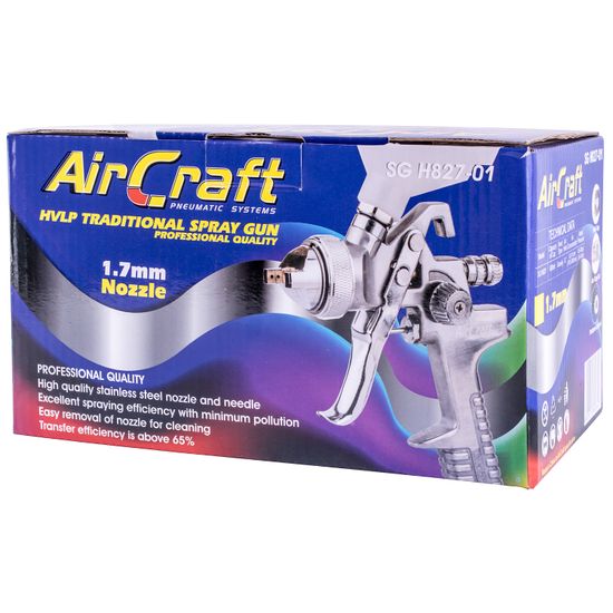 Spray Gun Hvlp 1.7mm Nozzle 600cc Plastic Cup